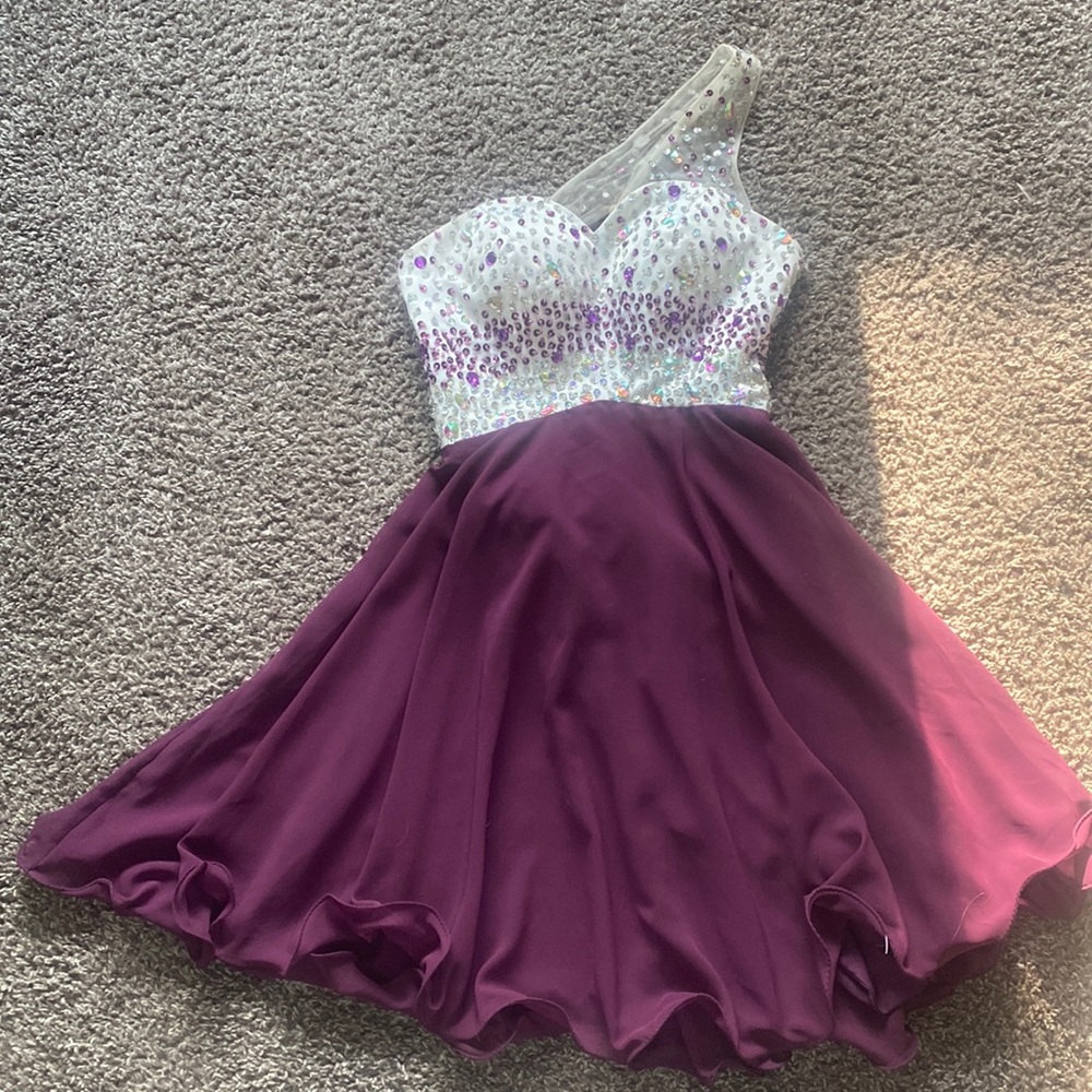 Purple Gem Homecoming Dress